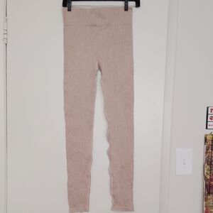 Forever 21 Beige Ribbed Leggings
